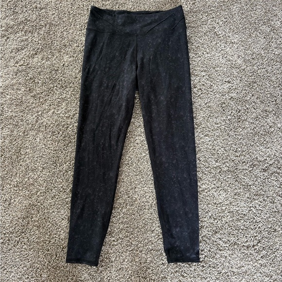 all in motion Pants - all in motion Charcoal Black Marble-Print Leggings
